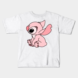 Pink-themed Stitch Kids T-Shirt